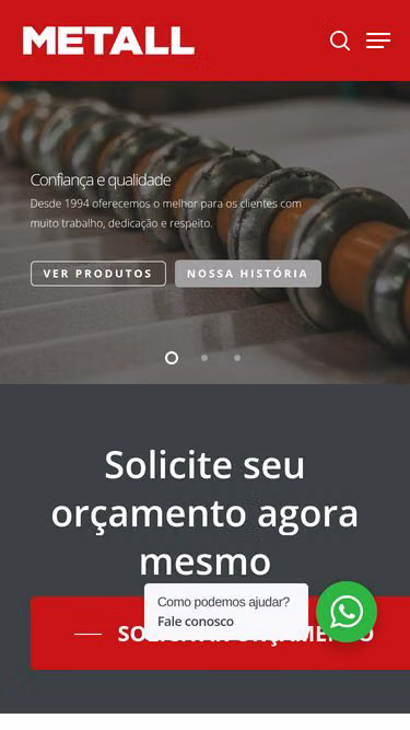 Screenshot of metall.com.br