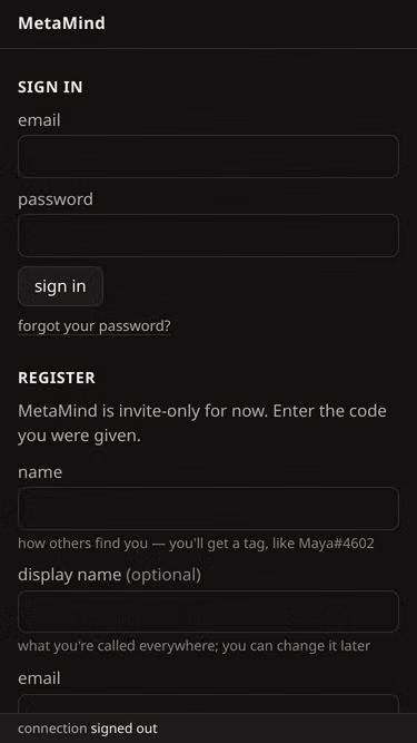 Screenshot of metamind.to