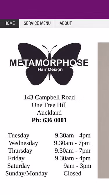 Screenshot of metamorphose.co.nz