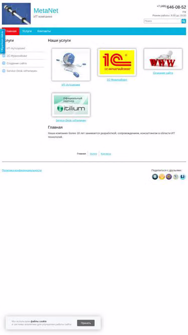 Screenshot of metanet.ru