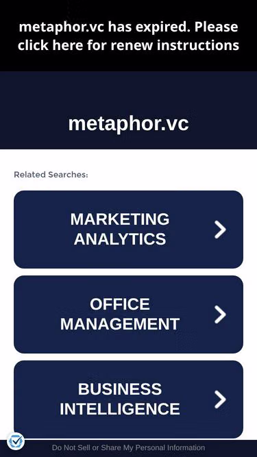 Screenshot of metaphor.vc