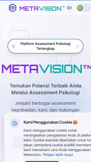 Screenshot of metavision.id