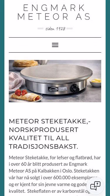 Screenshot of meteor.no
