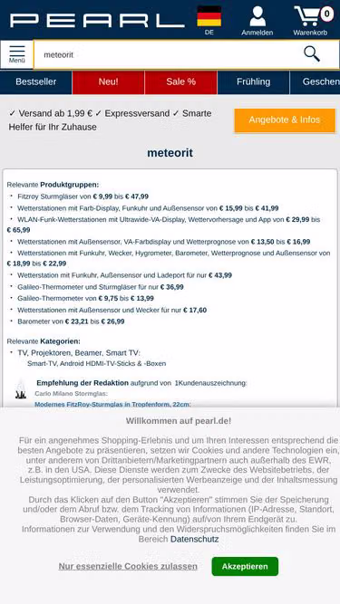 Screenshot of meteorit.fm