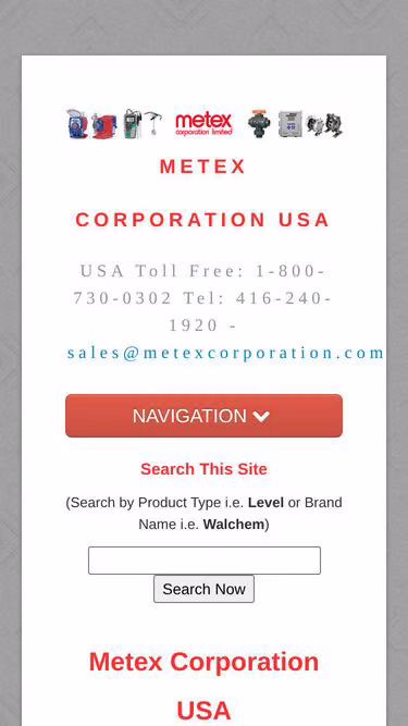 Screenshot of metex.us