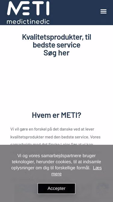 Screenshot of meti.dk