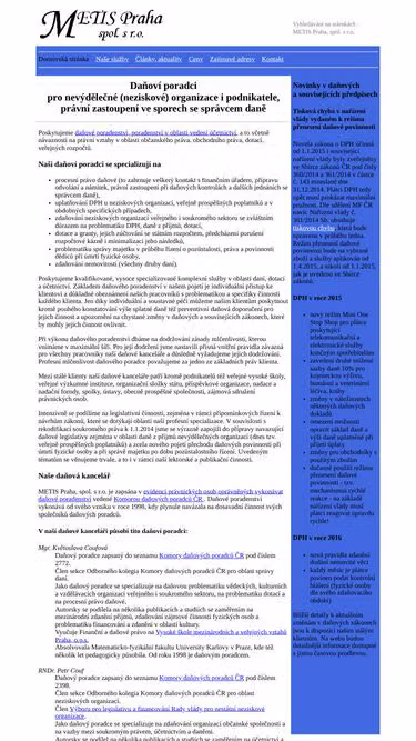 Screenshot of metis.cz