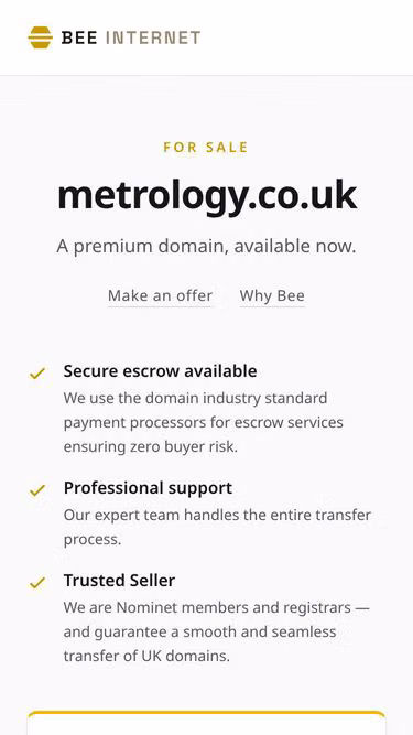 Screenshot of metrology.co.uk