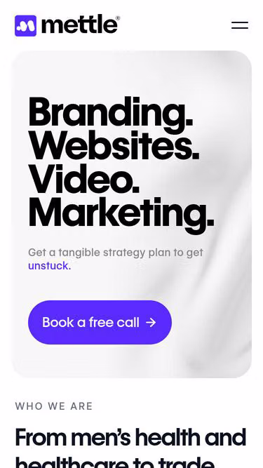 Screenshot of mettle.agency