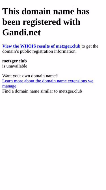 Screenshot of metzger.club