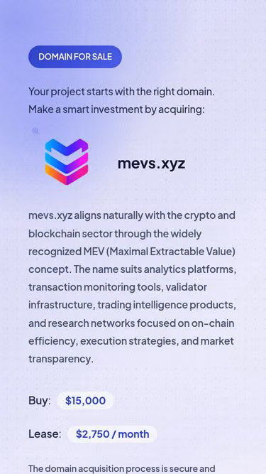 Screenshot of mevs.xyz