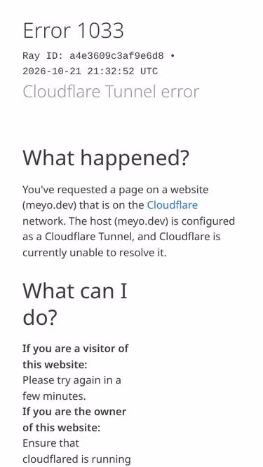 Screenshot of meyo.dev