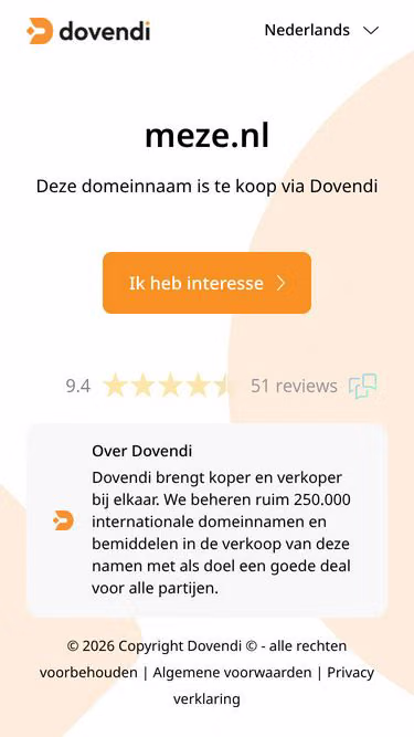 Screenshot of meze.nl