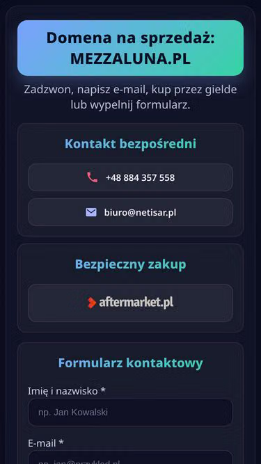 Screenshot of mezzaluna.pl