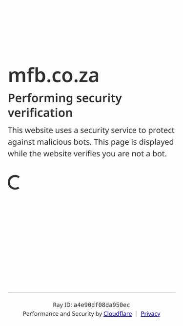 Screenshot of mfb.co.za