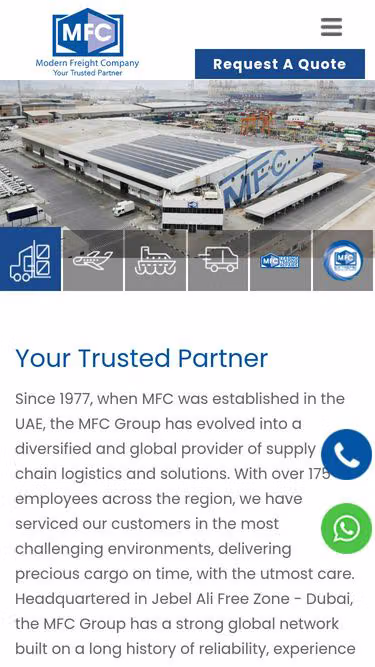 Screenshot of mfc.ae