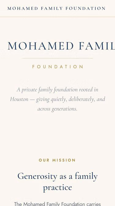 Screenshot of mff.giving