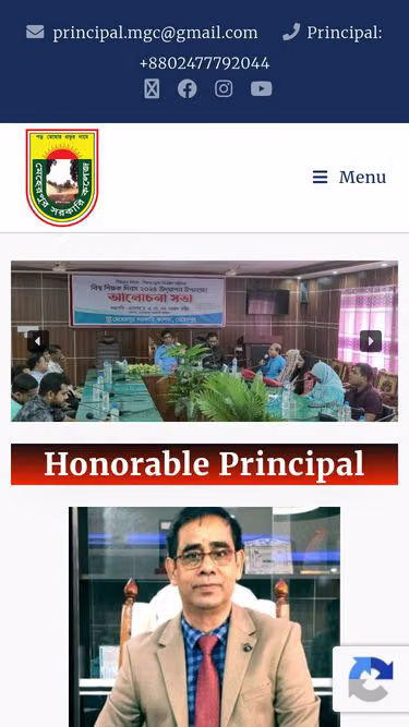 Screenshot of mgc.edu.bd