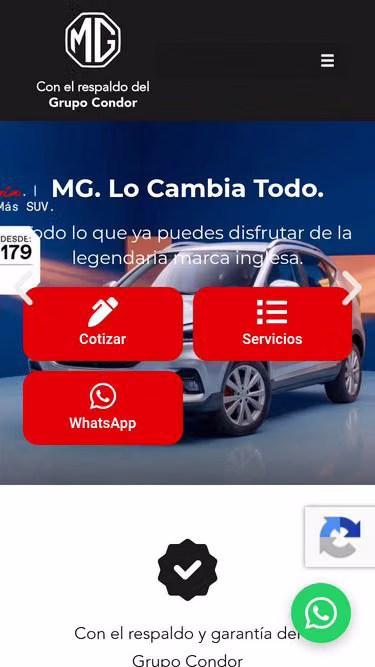 Screenshot of mgmotor.com.py