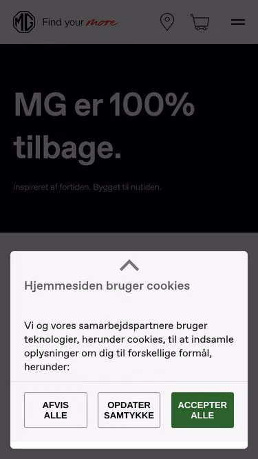 Screenshot of mgmotor.dk