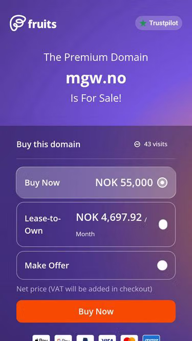 Screenshot of mgw.no