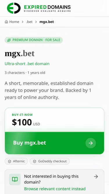 Screenshot of mgx.bet