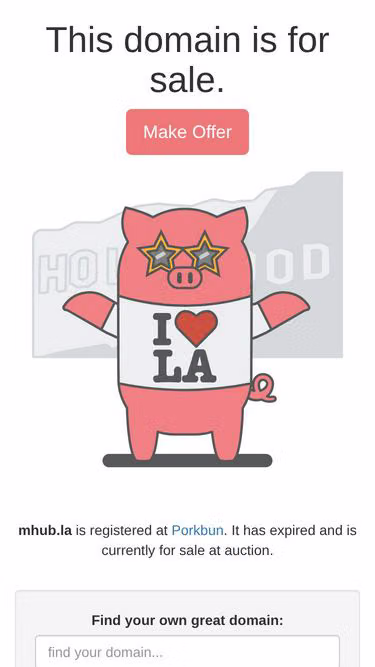 Screenshot of mhub.la