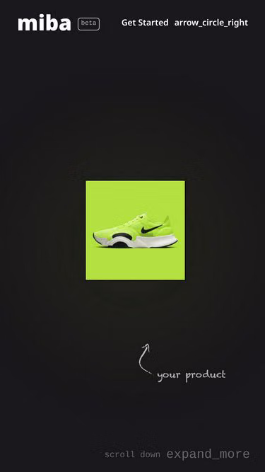 Screenshot of miba.ai