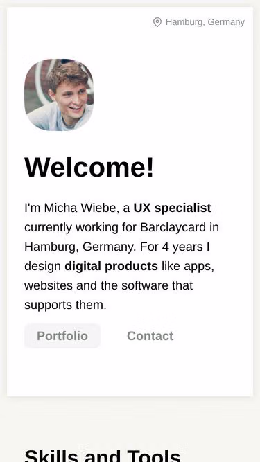 Screenshot of micha.design