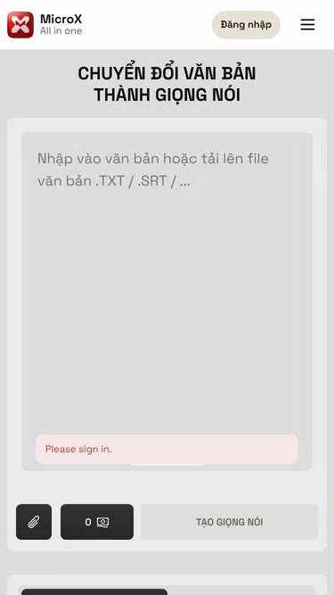 Screenshot of microx.app