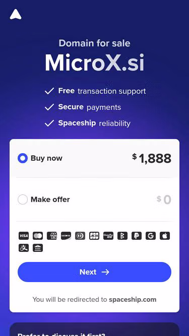 Screenshot of microx.si