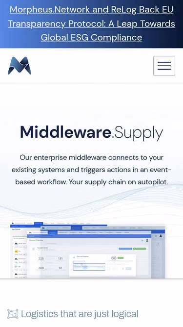 Screenshot of middleware.supply