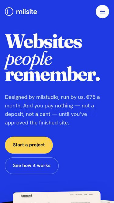 Screenshot of mii.site