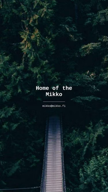 Screenshot of mikko.fi