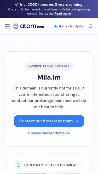Screenshot of mila.im