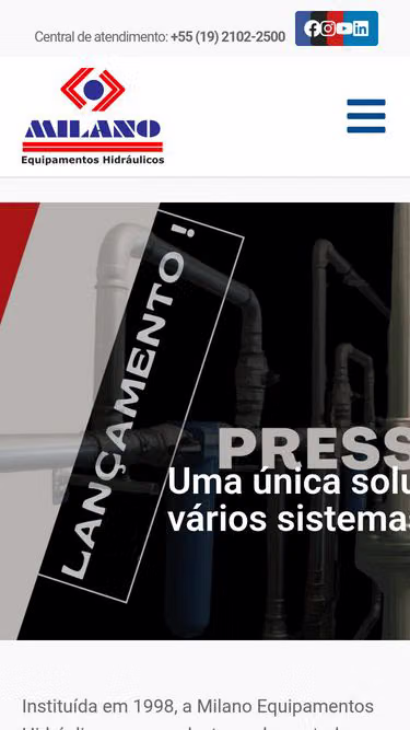 Screenshot of milano.ind.br