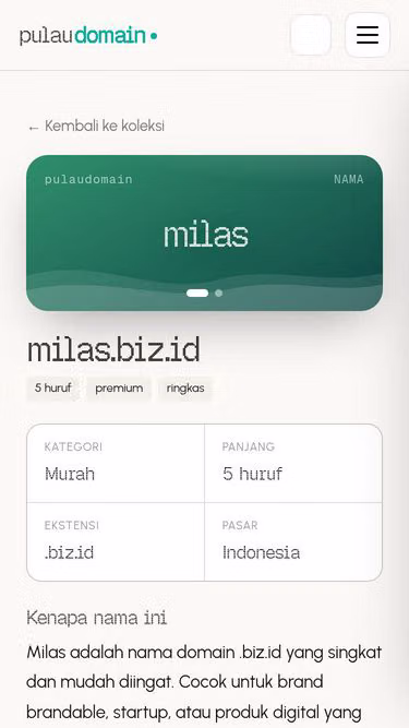 Screenshot of milas.biz.id