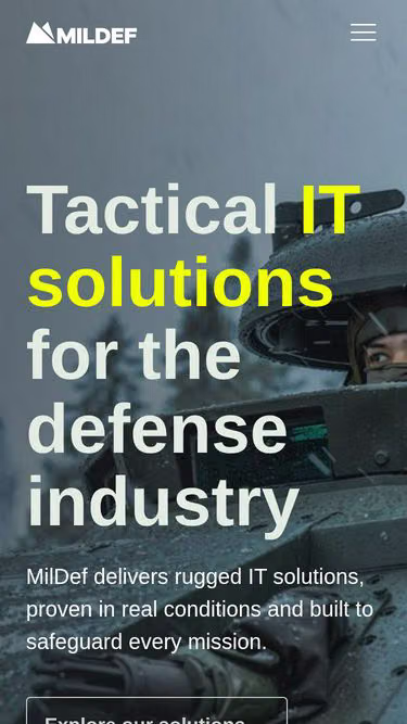 Screenshot of mildef.fi
