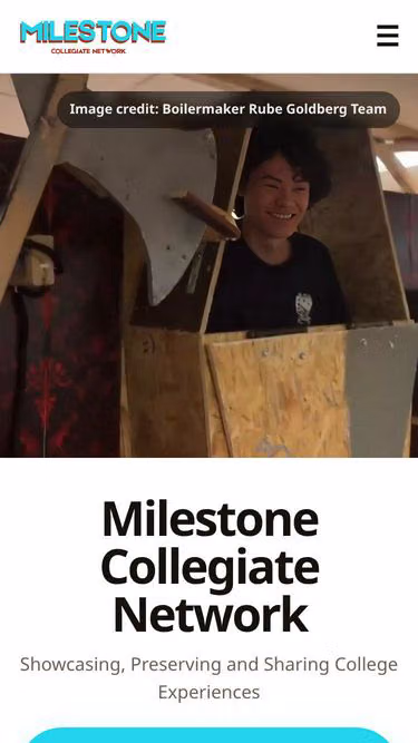 Screenshot of milestones.college