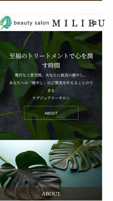 Screenshot of milieu.jp