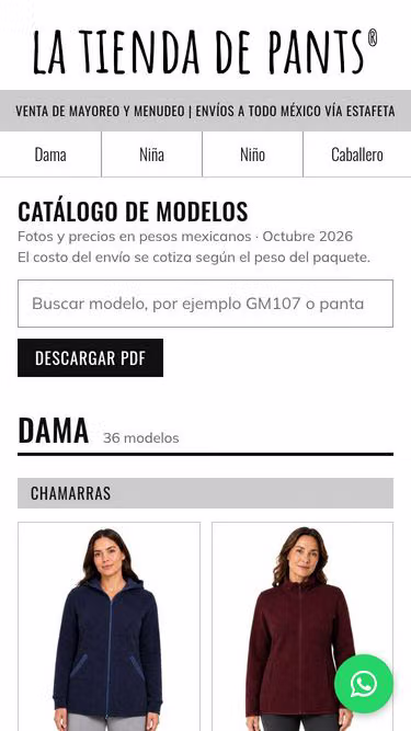 Screenshot of milkandhoney.com.mx
