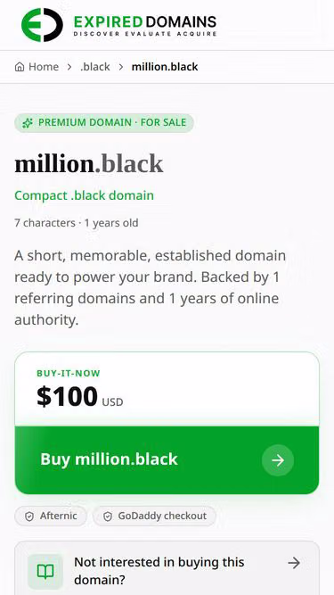 Screenshot of million.black