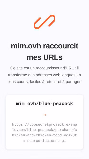 Screenshot of mim.ovh