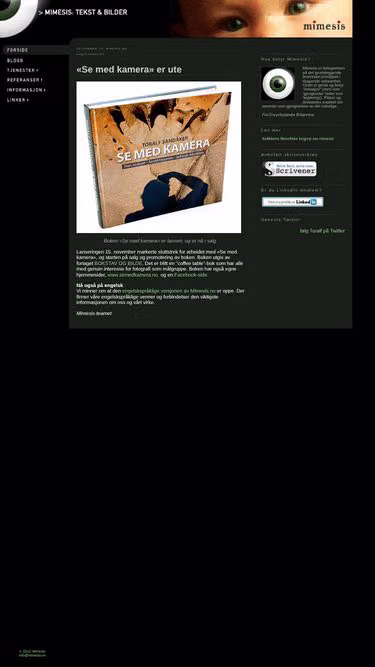 Screenshot of mimesis.no