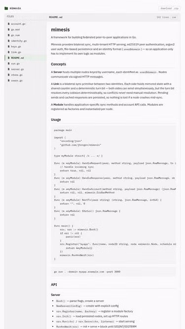 Screenshot of mimesis.world