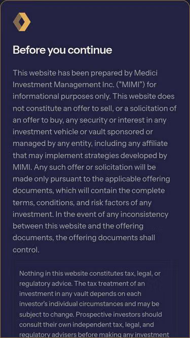 Screenshot of mimi.markets