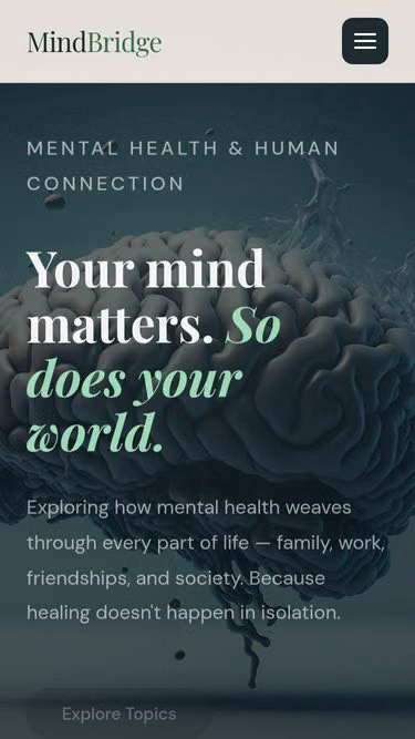 Screenshot of mindbridge.live