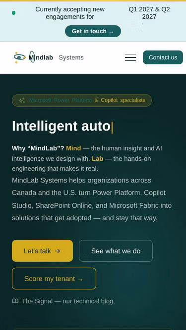 Screenshot of mindlab.co