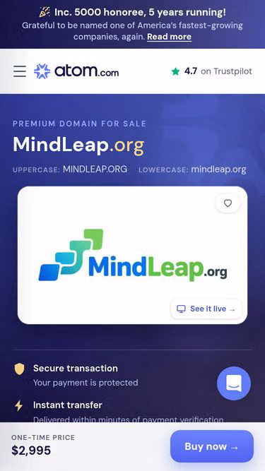 Screenshot of mindleap.org