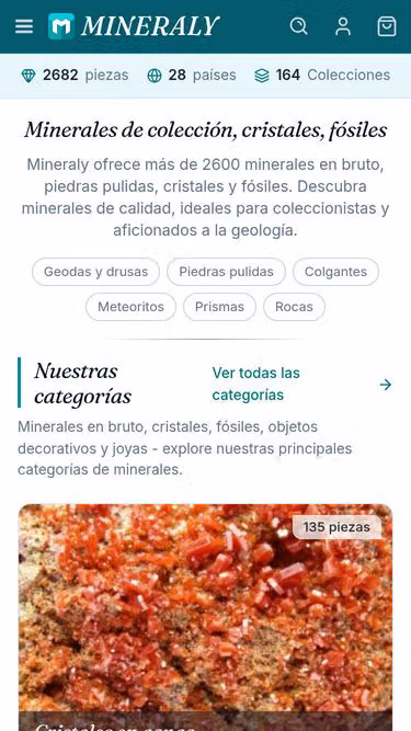 Screenshot of mineraly.es